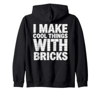 I Make Cool Things with Bricks Brickmaker Maçonnerie Brickwork Sweat à Capuche