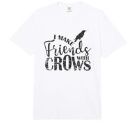 I Make Friends with Crows Corbeau Oiseau Corbeau Comfort Colors Adult Heavyweight T-Shirt