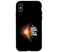 I Make Noise for A Living Musician DJ Sound Crew Coque pour iPhone X/XS