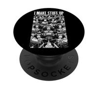 I Make Stuff Up Vintage Machine à écrire écrivain auteur singes PopSockets PopGrip Adhésif