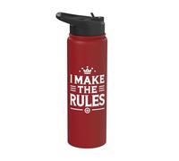 I Make The Rules Jeu de société amusant Stainless Steel Insulated Water Bottle