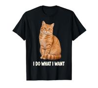 I Make What I Want Funny Orange Tabby Cat Lovers Mom Dad T-Shirt Graphique avec Valeur