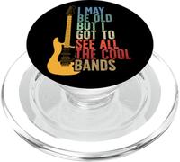 I May Be Old But I Got to See All The Cool Bands Retro PopSockets PopGrip pour MagSafe