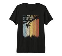 I May Be Old But I Got to See All The Cool Bands Retro T-Shirt Haut de Gamme