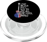 I May Be Old But I Got to See All The Cool Bands Retro USA PopSockets PopGrip pour MagSafe