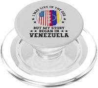 I May Live in The USA But My Story Began in Venezuela PopSockets PopGrip pour MagSafe