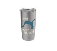 I Might Flip Out! Freerunner urbain BackFlip Parkour Gobelet isotherme en acier inoxydable double paroi