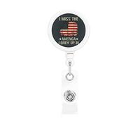 I Miss The America I Grew Up in Porte-badge rétractable Reel Clip Id Card Holder forNurse Student Office Worker