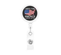 I Miss The America I Grew Up in Porte-badge rétractable Reel Clip Id Card Holder forNurse Student Office Worker