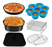 I-MOGOO Lot d’accessoires en silicone pour friteuse à air Taille XXL compatibles avec Cosori, Ninjia, Cecotec, Innsky et Philips 5,5 l/6l/5,2l