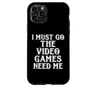 I Must Go The Video Games Need ME Funny Gamer Meme Cosplay Coque pour iPhone 11 Pro