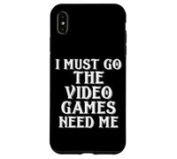 I Must Go The Video Games Need ME Funny Gamer Meme Cosplay Coque pour iPhone XS Max
