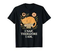 I Nap Therefore I Am | Lazy Cat Sleeping Philosophy Socrates T-Shirt