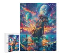 î Navire Voyageur Puzz 500 Pièces Jeu Éducatif 3DJeu D'Intelligence pour Famil Chalnge Créatif Relaxation Art CaauFête Décoration 500 PCS