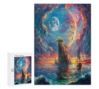 î Navire Voyageur Puzzs 300 Pièces Artistique RelaxantJeuChalnge pour Famil Vision 3D Qualité Supérieure Décoration Intérieure 300 PCS