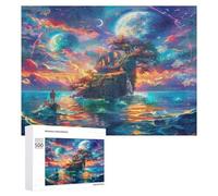 î Navire Voyageur Puzzs 500 Pièces Qualité SupérieureDécoration Intérieure Artistique Relaxant pour Famil Chalnge Diffici Vision 3D 500 PCS