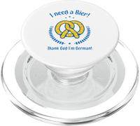 I Need A Bier - Thank God I'm German (Graphique Bretzel) PopSockets PopGrip pour MagSafe