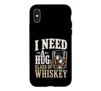 I Need A Huge Glass of Whisky Bourbon Lover Humour Coque pour iPhone X/XS