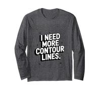 I Need More Contour Lines Carte Topographique Randonneur Manche Longue