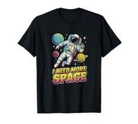 I Need More Space Astronaute Rétro Style BD Pop Art T-Shirt
