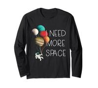 I Need More Space Ballon Astronaute Planètes Meme Manche Longue