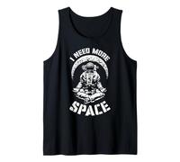 I Need More Space Yoga Astronaute Citation Humoristique Rétro Science Débardeur
