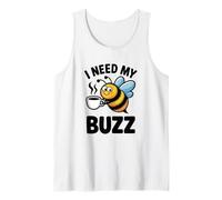 I Need My Buzz Funny Bee Coffee Lover Cute Caféine Débardeur