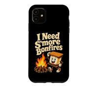 I Need S'more Bonfires Jeu de Mots de Camping Comic Coque pour iPhone 11