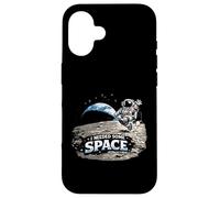 I Need Some Space - Earthrise Lunar Orbit Cosmos Fun Art Coque pour iPhone 16