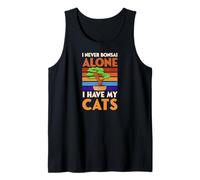 I Never Bonsai Alone I Have My Cats Funny At Home Introverti Débardeur