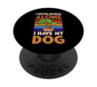 I Never Bonsai Alone I Have My Dog Funny At Home Introverti PopSockets PopGrip Adhésif