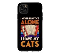 I Never Practice Accordéon Alone I Have My Cats Coque pour iPhone 11 Pro Max