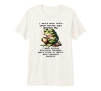 I Never Wish Death on Anyone Who Wrongs me Frog T-Shirt Haut de Gamme