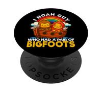 I Noah Guy Qui Avait Une Paire de Bigfoots Noah's Ark Yeti Faith PopSockets PopGrip Adhésif