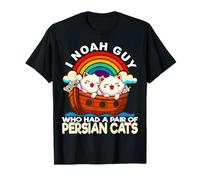 I Noah Guy Qui Avait Une Paire de Chats persans L'arche de Noé, Jeu de Mots T-Shirt