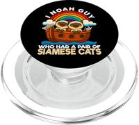 I Noah Guy Qui Avait Une Paire de Chats samois L'arche de Noé, Jeu de Mots PopSockets PopGrip pour MagSafe