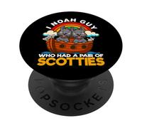 I Noah Guy Qui Avait Une Paire de Scotties Noah's Ark Church Pun PopSockets PopGrip Adhésif
