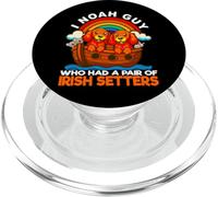 I Noah Guy Qui Avait Une Paire de Setters Irlandais, Le Chien Noah's Ark PopSockets PopGrip pour MagSafe
