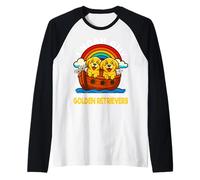 I Noah Guy Qui possédait Une Paire de Golden Retrievers, l'arche de Noé Manche Raglan