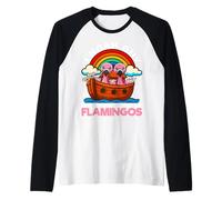 I Noah Guy Who Had A Pair of Flamingos Noah's Ark Religiious Manche Raglan