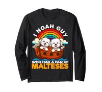 I Noah Guy Who Had A Pair of Maltais Noah's Ark Religious Manche Longue