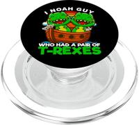 I Noah Guy Who Had A Pair of T-Rexes Jeu de Mots Dinosaure Arche de Noé PopSockets PopGrip pour MagSafe