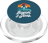 I Only Believe in Bigfoot & Jesus Funny Sasquatch Retro PopSockets PopGrip pour MagSafe