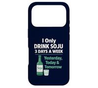 I Only Drink Soju 3 Days a Week Humour coréen drôle d'alcool Coque pour iPhone 17 Pro