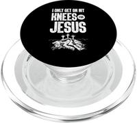 I Only Get on My Knees for Jesus Bible Verse Shirt PopSockets PopGrip pour MagSafe