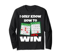 I Only Know How to Win Gagnant d'une Carte Funny Bingo Champ Player Manche Longue
