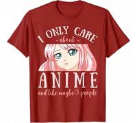 I Only Like 3 People Anime Japanese Manga Series T-Shirt Red