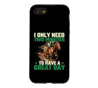 I Only Need Two Minutes to Have A Great Day - Course de Chevaux Coque pour iPhone SE (2020) / 7/8