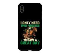 I Only Need Two Minutes to Have A Great Day - Course de Chevaux Coque pour iPhone XS Max