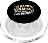I Pack Snacks and Consequences PopSockets PopGrip pour MagSafe